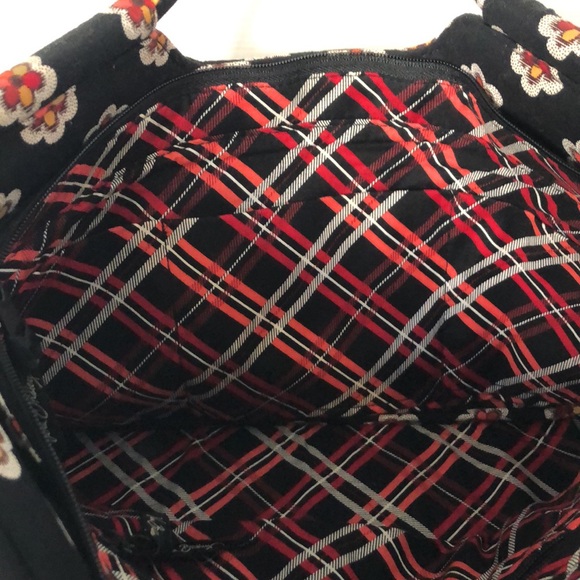 Vera Bradley Gabby floral black, orange, yellow and red retired hand bag - Picture 2 of 5